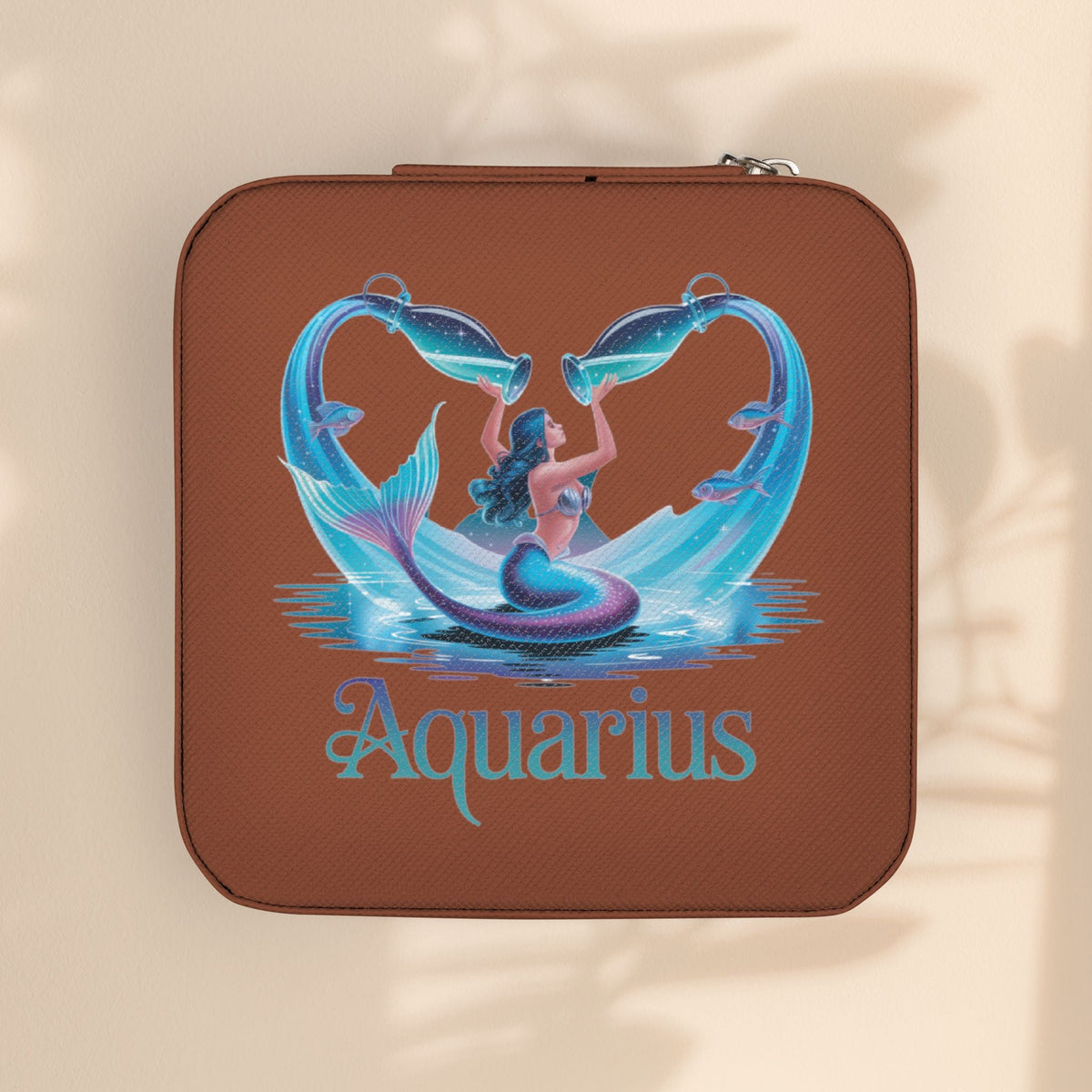 Aquarius Jewelry Travel Case — Compact Zodiac Travel Jewelry Organizer