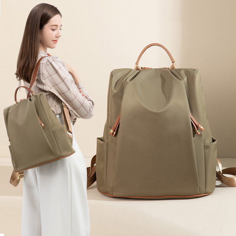 Fashion Commuter Contrast Color Travel Bag Large-capacity Backpack