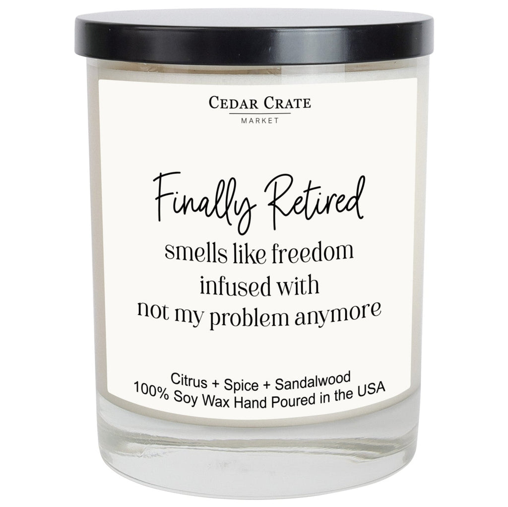 Retirement Candles - Finally Retired, Smells Like Freedom